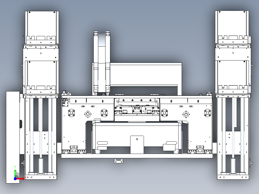电路板自动上料+自动点胶设计前视图