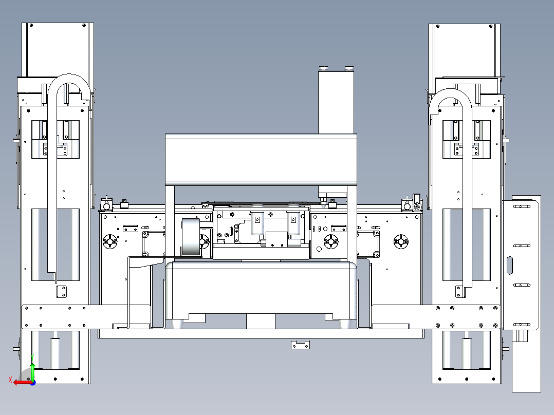 电路板自动上料+自动点胶设计后视图
