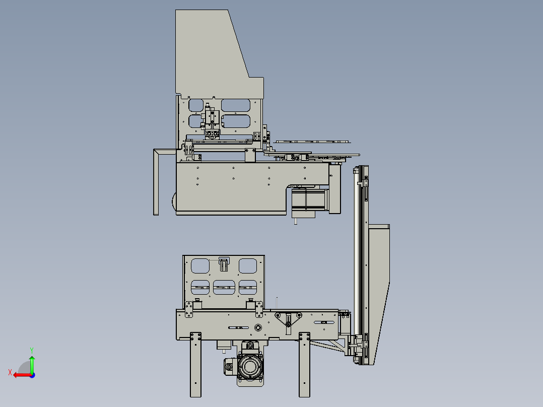 Tray-上料组合后视图