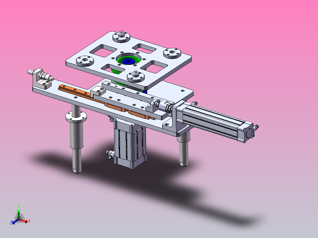 A7 气动顶升回转托盘机构主视图