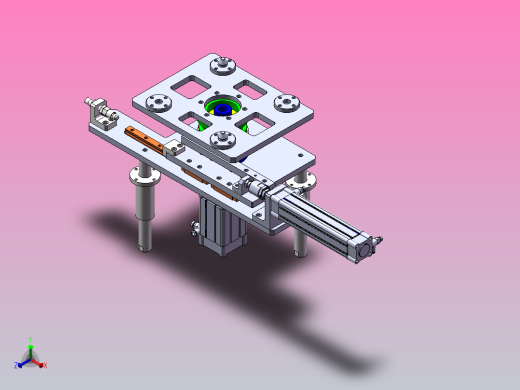 A7 气动顶升回转托盘机构正等轴测缩略图