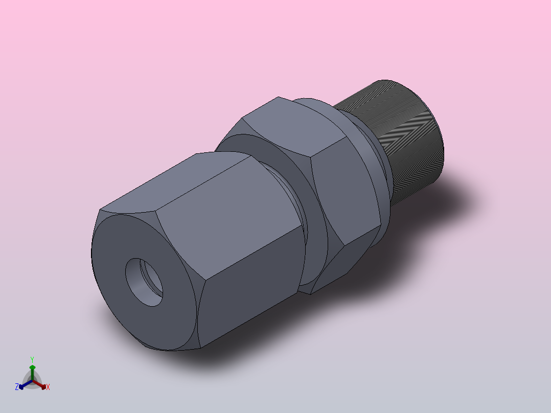 1CB-WD 1DB-WD 英管螺纹胶垫密封柱端[1DB-14-04WD-RN]主视图