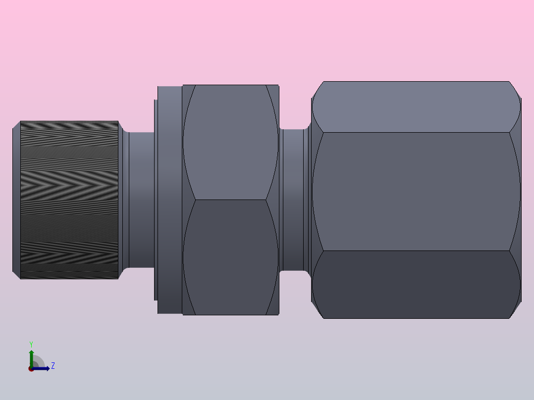 1CB-WD 1DB-WD 英管螺纹胶垫密封柱端[1DB-14-04WD-RN]左视图