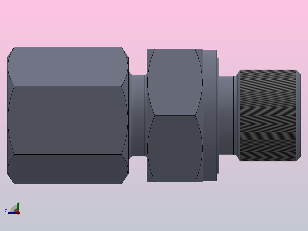 1CB-WD 1DB-WD 英管螺纹胶垫密封柱端[1DB-14-04WD-RN]右视图