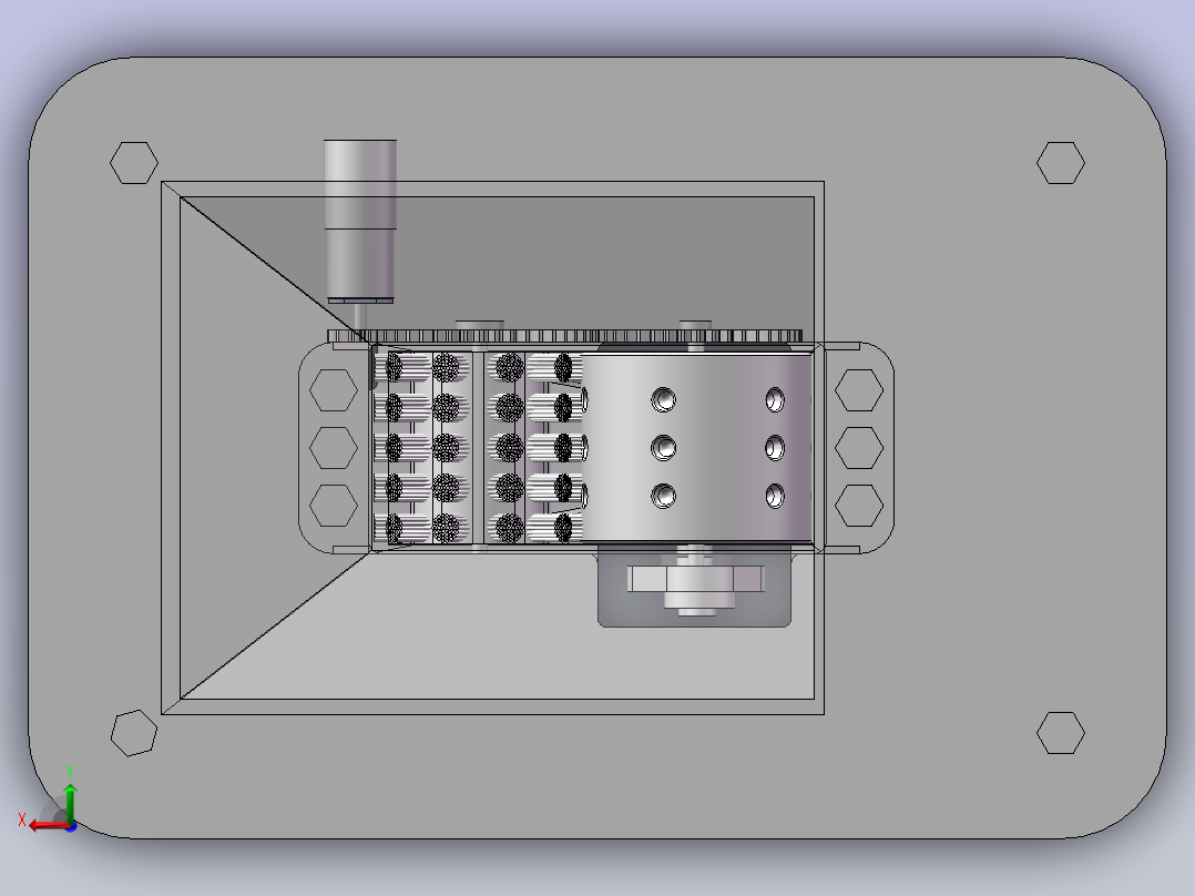 穴施式变量施肥装置后视图