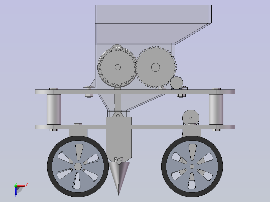穴施式变量施肥装置俯视图