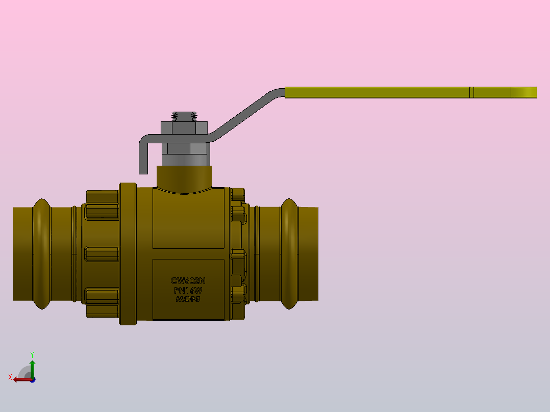 FNW-FNW430G二片式内螺纹球阀后视图