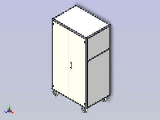 超声波检测仪柜三维模型