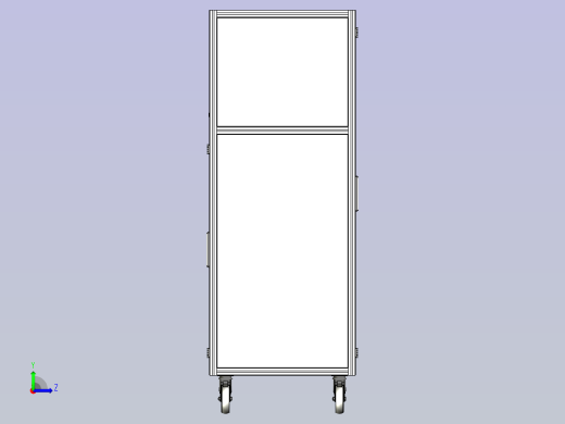 超声波检测仪柜三维模型左视缩略图