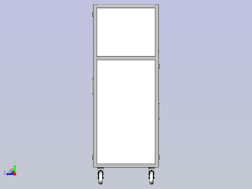 超声波检测仪柜三维模型右视缩略图