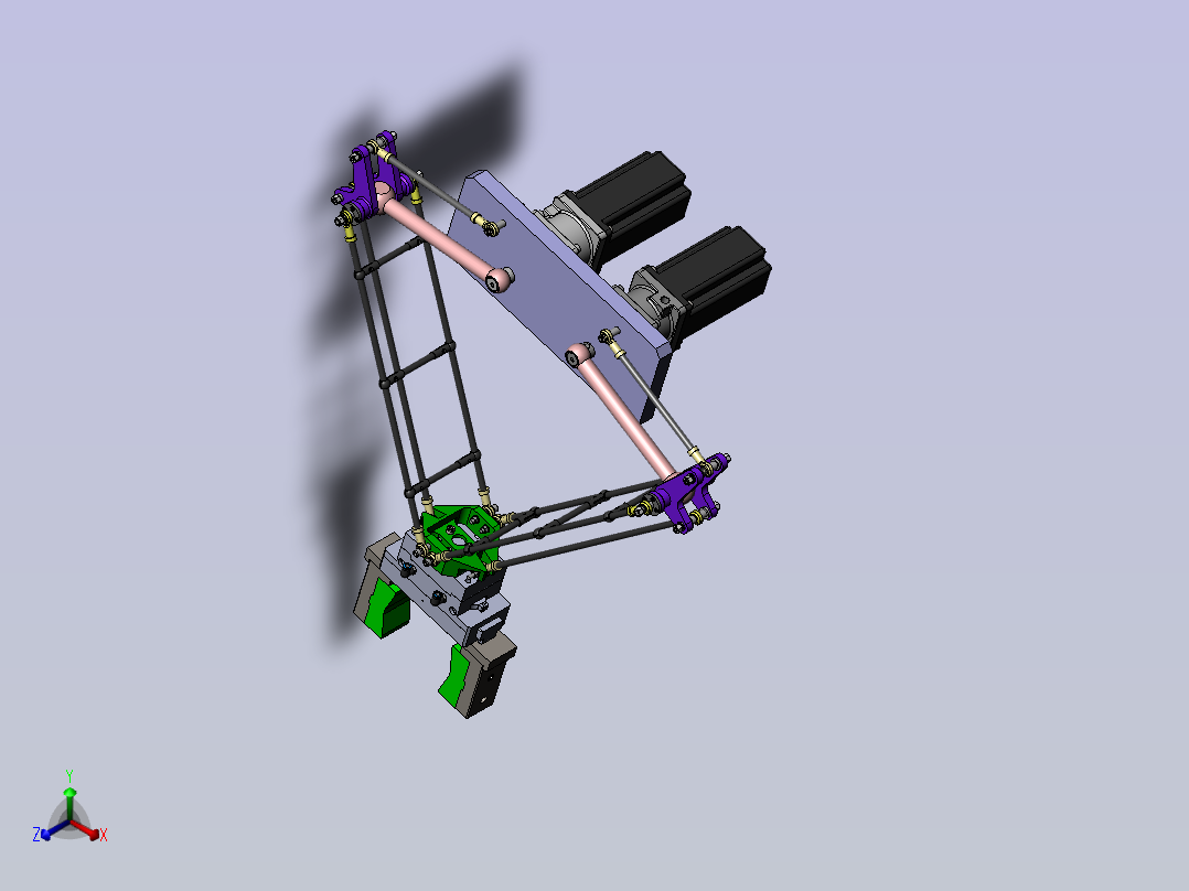 双自由度并联机械手--959334--500正等轴测图