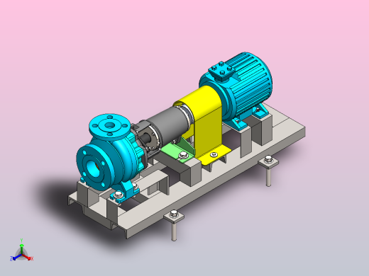 离心泵01正等轴测缩略图