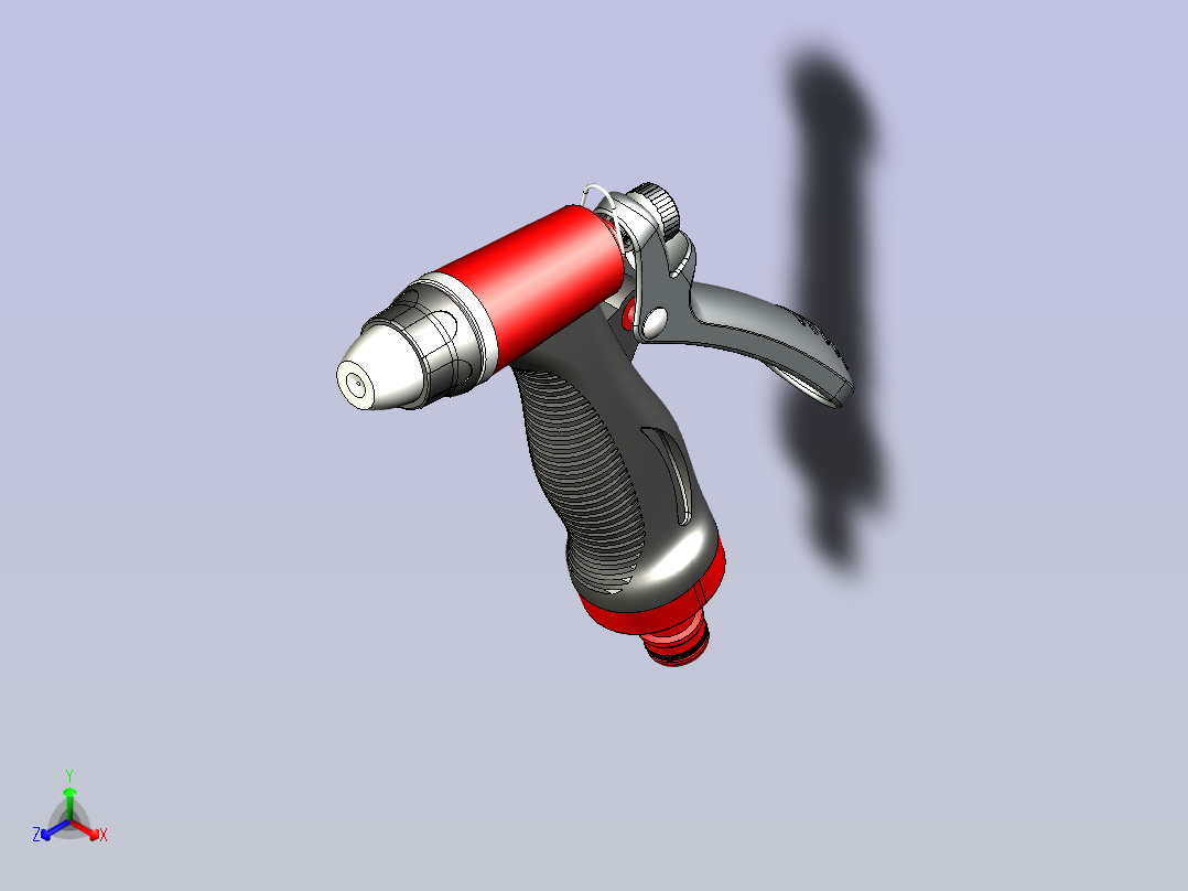 高压塑料水枪主视图