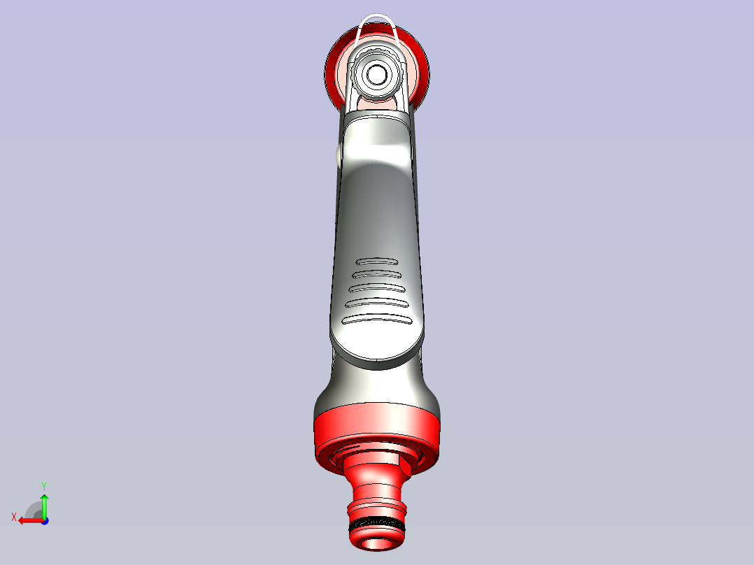 高压塑料水枪后视图