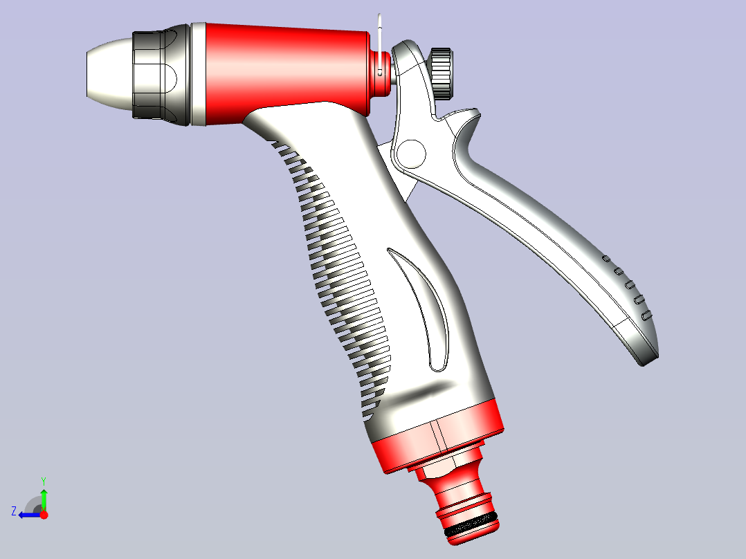 高压塑料水枪右视图