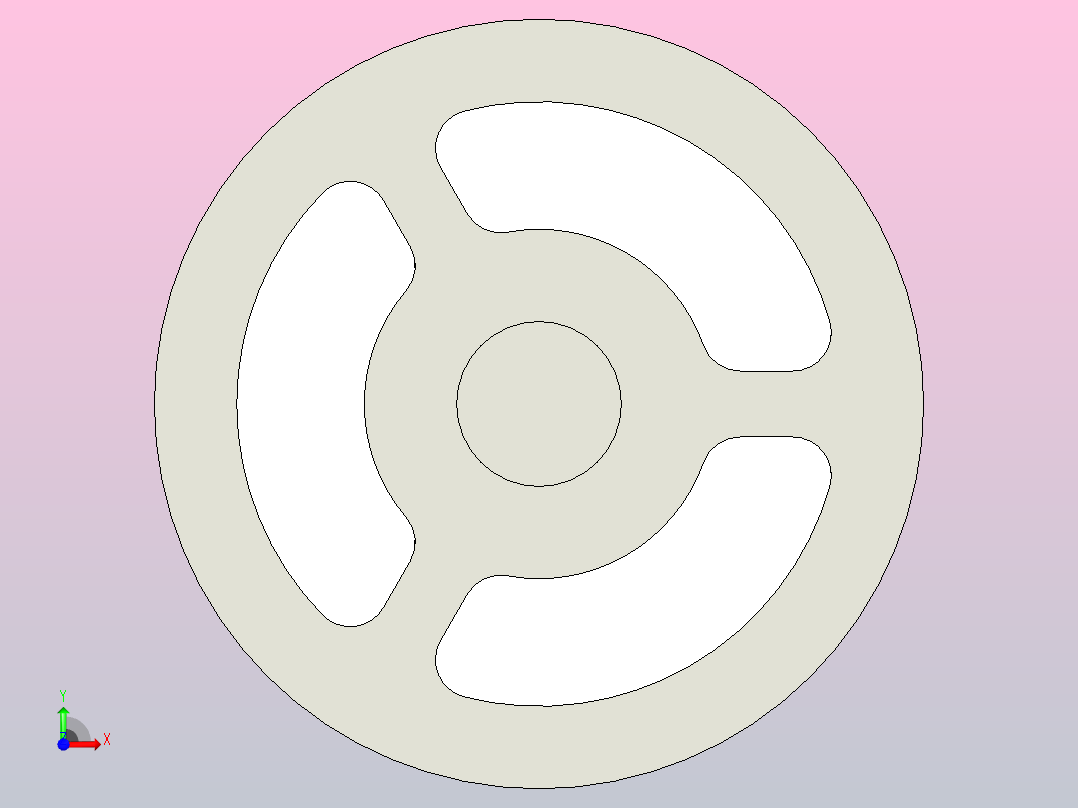 Φ32对夹式止回阀前视图