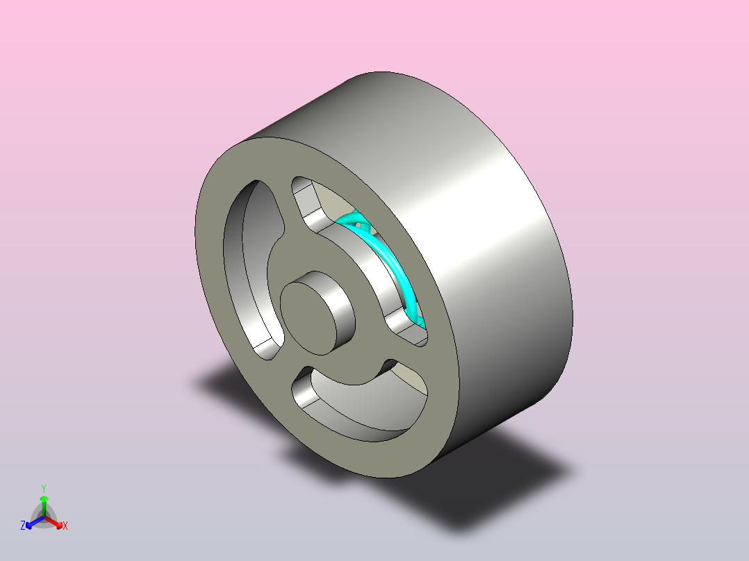 Φ32对夹式止回阀正等轴测图