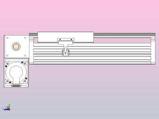 皮带直线轴半封闭可选导轨TPA-HNB-202D-140-L100-LP-Y-P75-N3右视缩略图