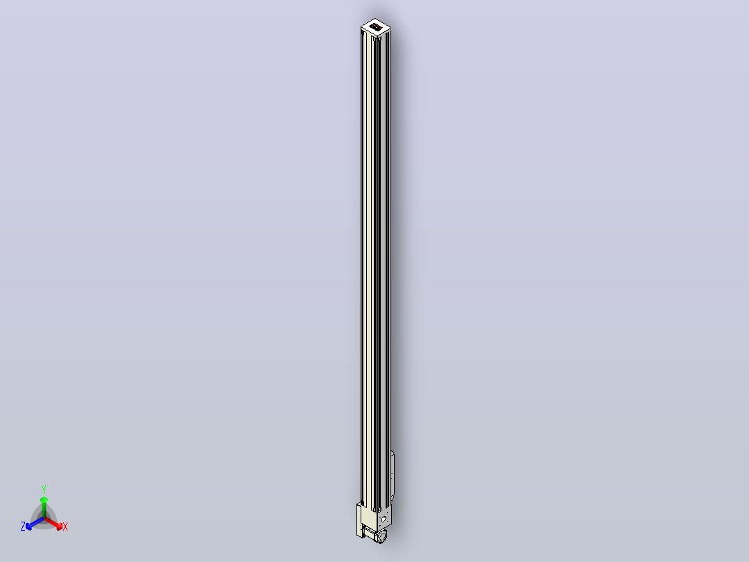 伺服电机集成皮带传动直线执行器TPA-OCB-140-256-L2950-MR-P75-N3主视图