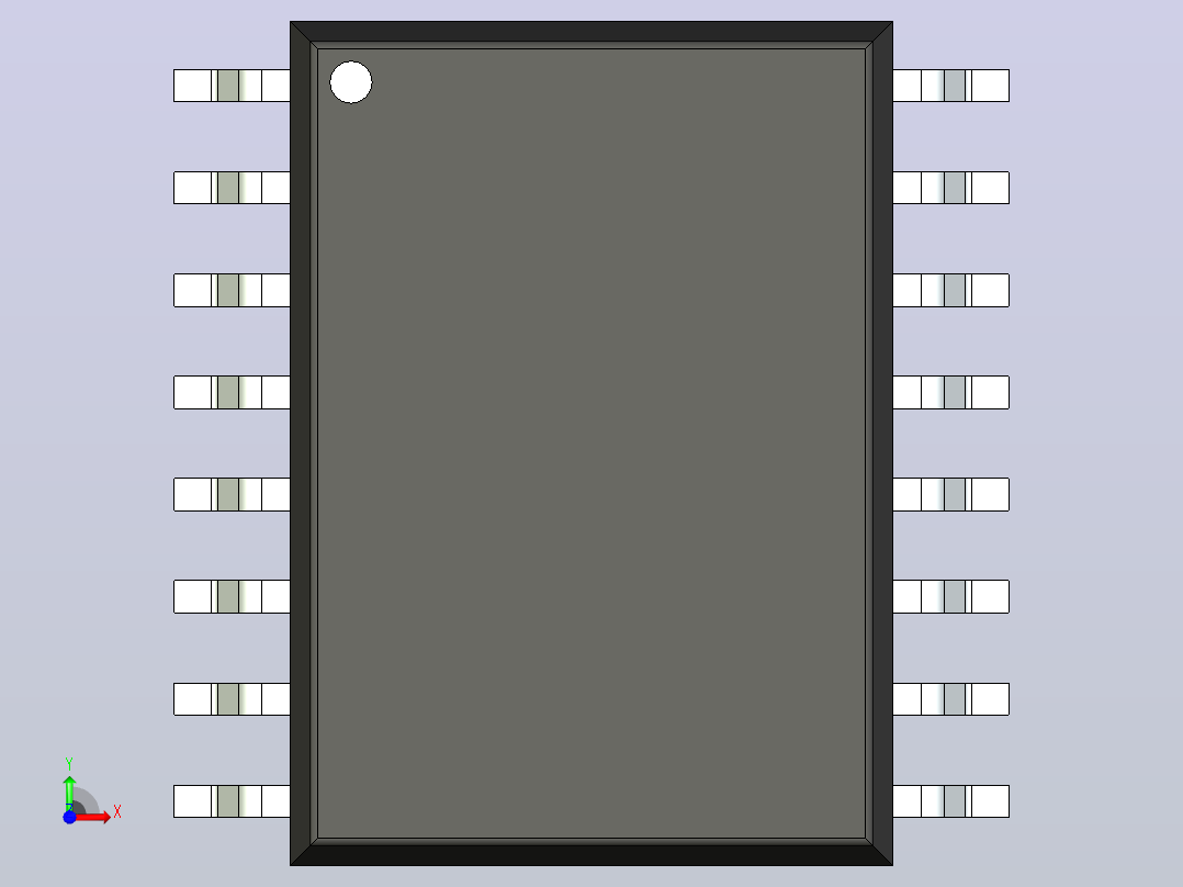 106x SOIC 封装（小外形集成电路）SOIC127P1032X264-16N前视图