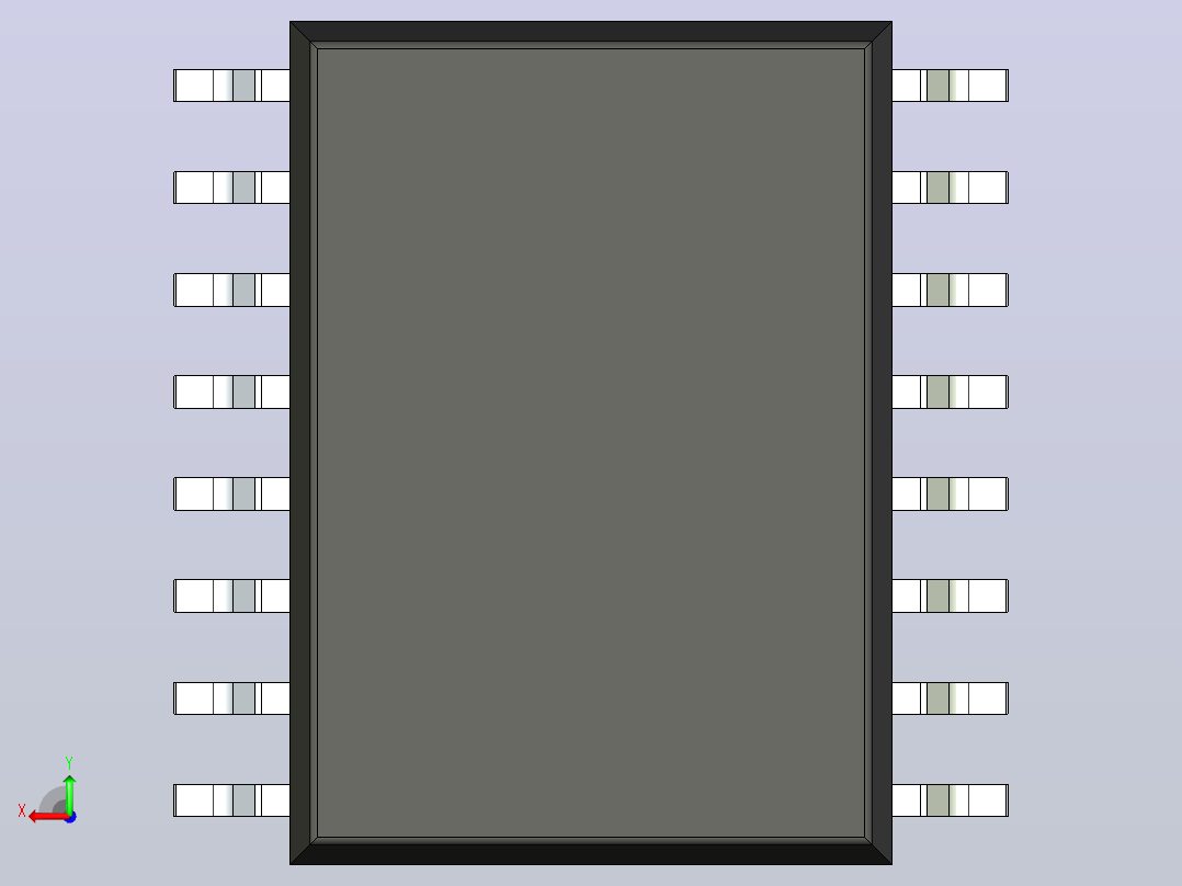 106x SOIC 封装（小外形集成电路）SOIC127P1032X264-16N后视图