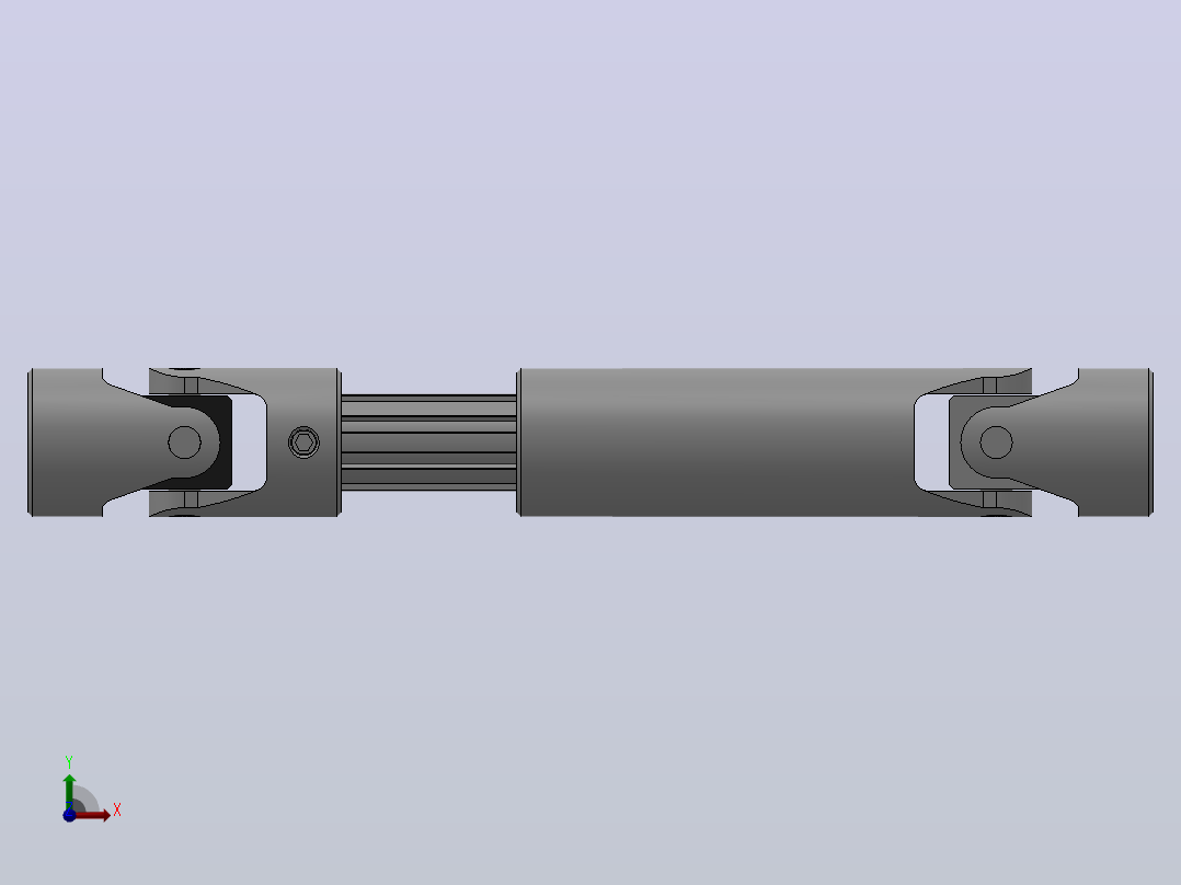 万向联轴器WSP6-PB-Y30-Y30-370／455WSP型可伸缩小型十字轴万向联轴器前视图