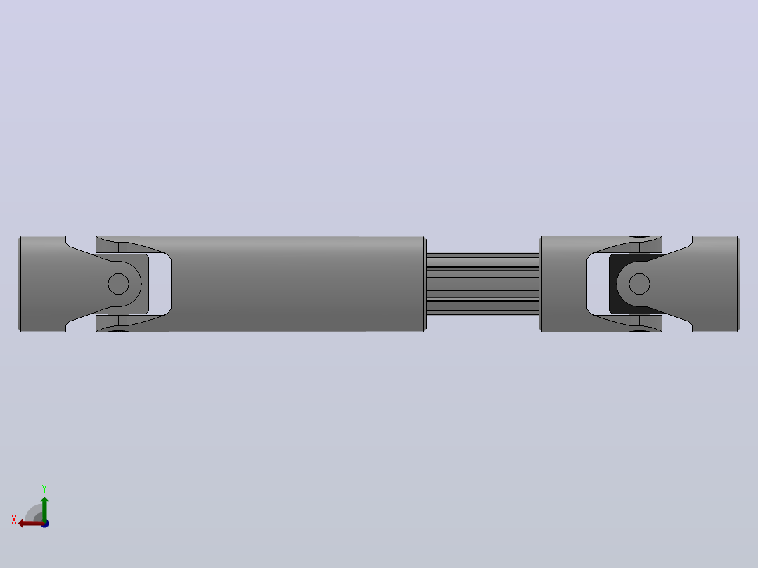 万向联轴器WSP6-PB-Y30-Y30-370／455WSP型可伸缩小型十字轴万向联轴器后视图