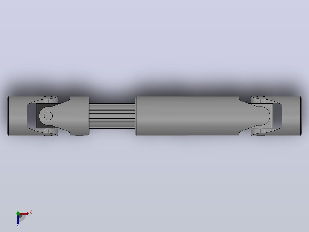 万向联轴器WSP6-PB-Y30-Y30-370／455WSP型可伸缩小型十字轴万向联轴器俯视图