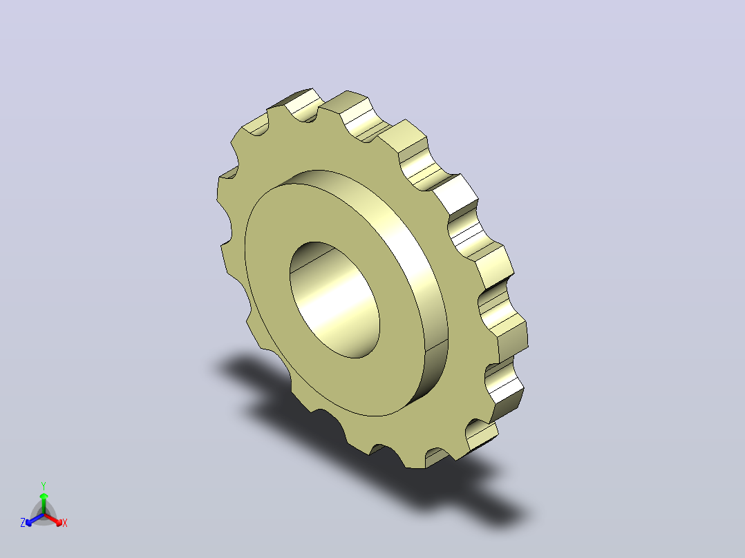 JI YS200-DK-15T-R30-C1机加工被动轮正等轴测图