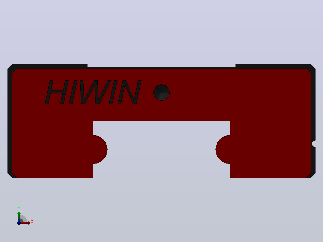 滑块MGN12H（HIWIN）前视图