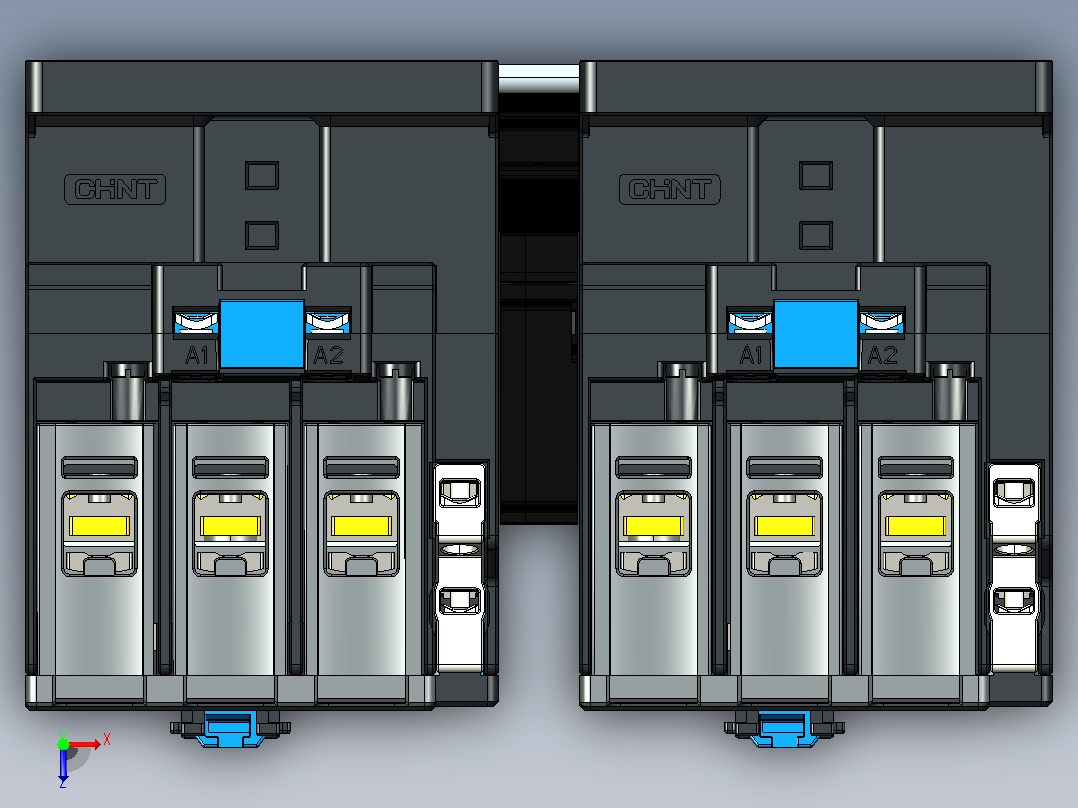 NXC-75_N～100_N交流接触器三维模型202204俯视图