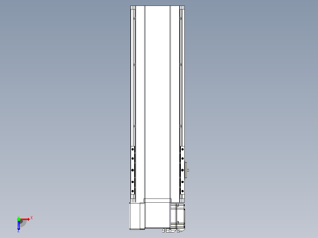 皮带直线轴半封闭可选导轨TPA-HNB-175D-140-L350-LP-C-P75-N3俯视图