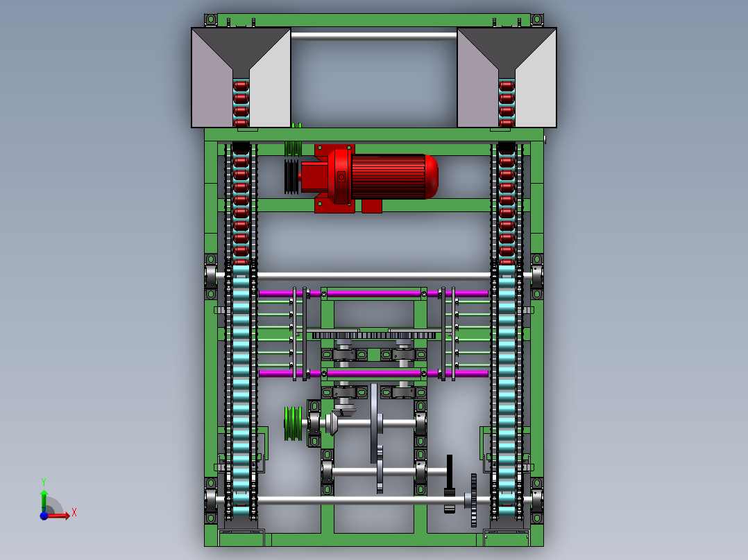 红枣去核切片机设计前视图
