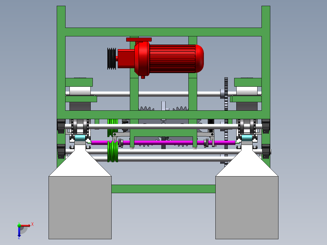 红枣去核切片机设计俯视图