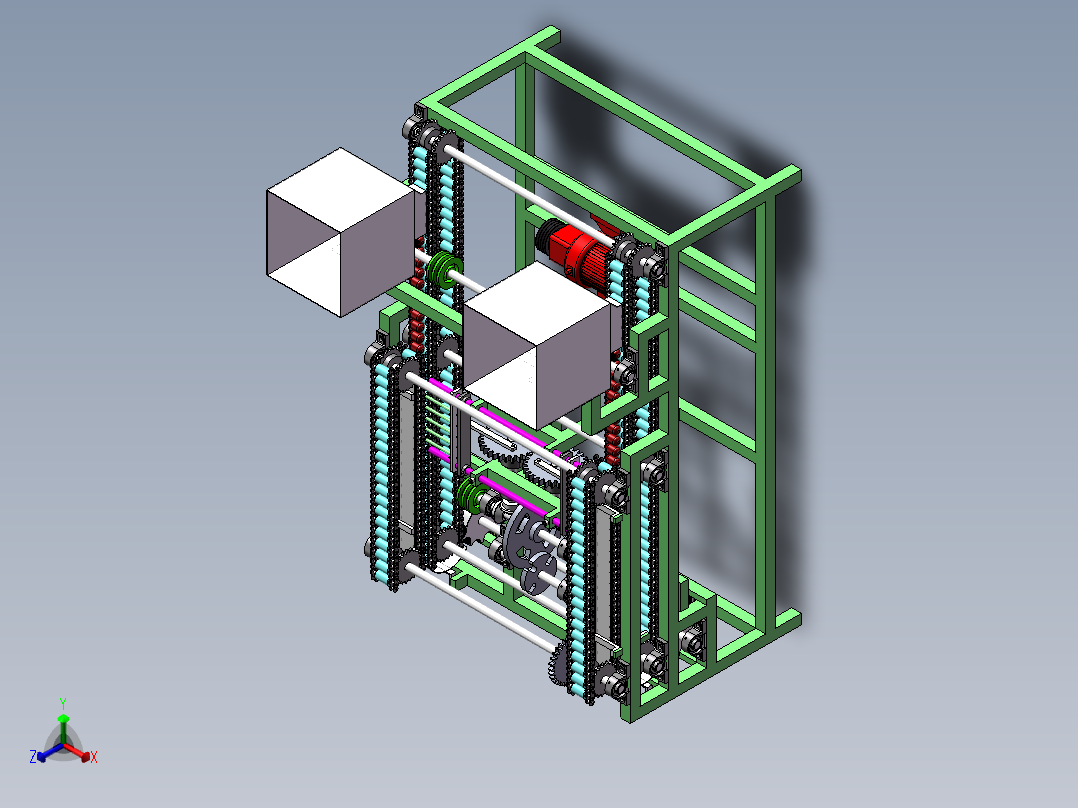 红枣去核切片机设计正等轴测图
