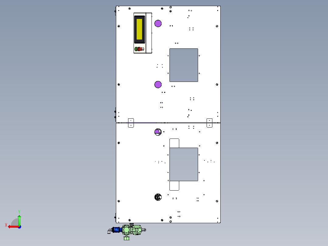 汽车锁（世界锁）全自动检测设备 ProE后视图