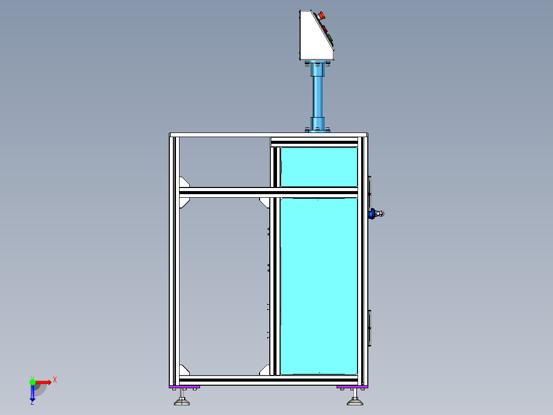 汽车锁（世界锁）全自动检测设备 ProE俯视图