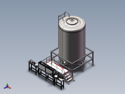 全自动啤酒灌装线 sw19可编辑正等轴测缩略图