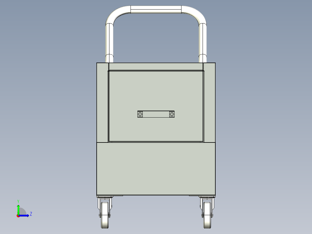 双层工具箱(手推式)左视图