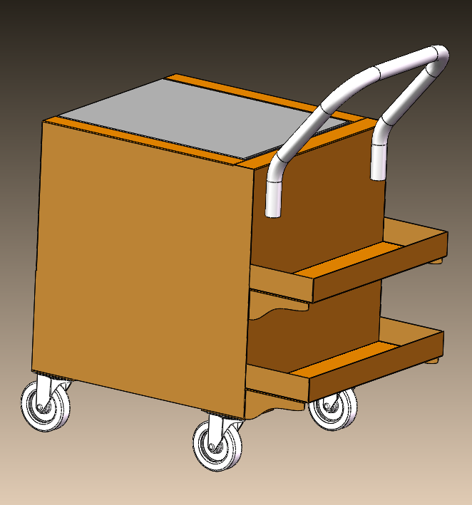 双层工具箱(手推式)