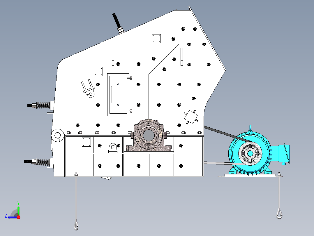 基于SW的PF1315反击式破碎机的设计100右视图