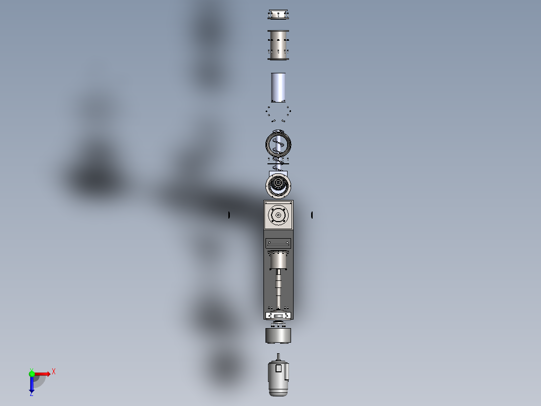 曹答-真空挤出机俯视图