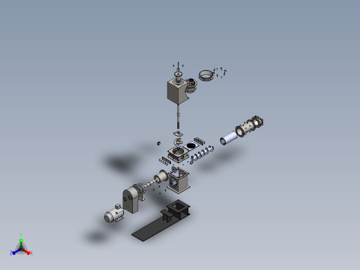 曹答-真空挤出机正等轴测缩略图