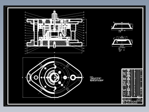 离合器壳体中心大孔冲孔，成型，修边复合模设计（有cad图+开题报告等）