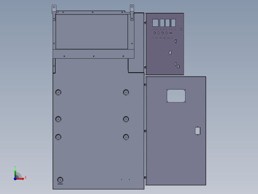 XGN15-12型单元式六氟化硫环网柜前视缩略图