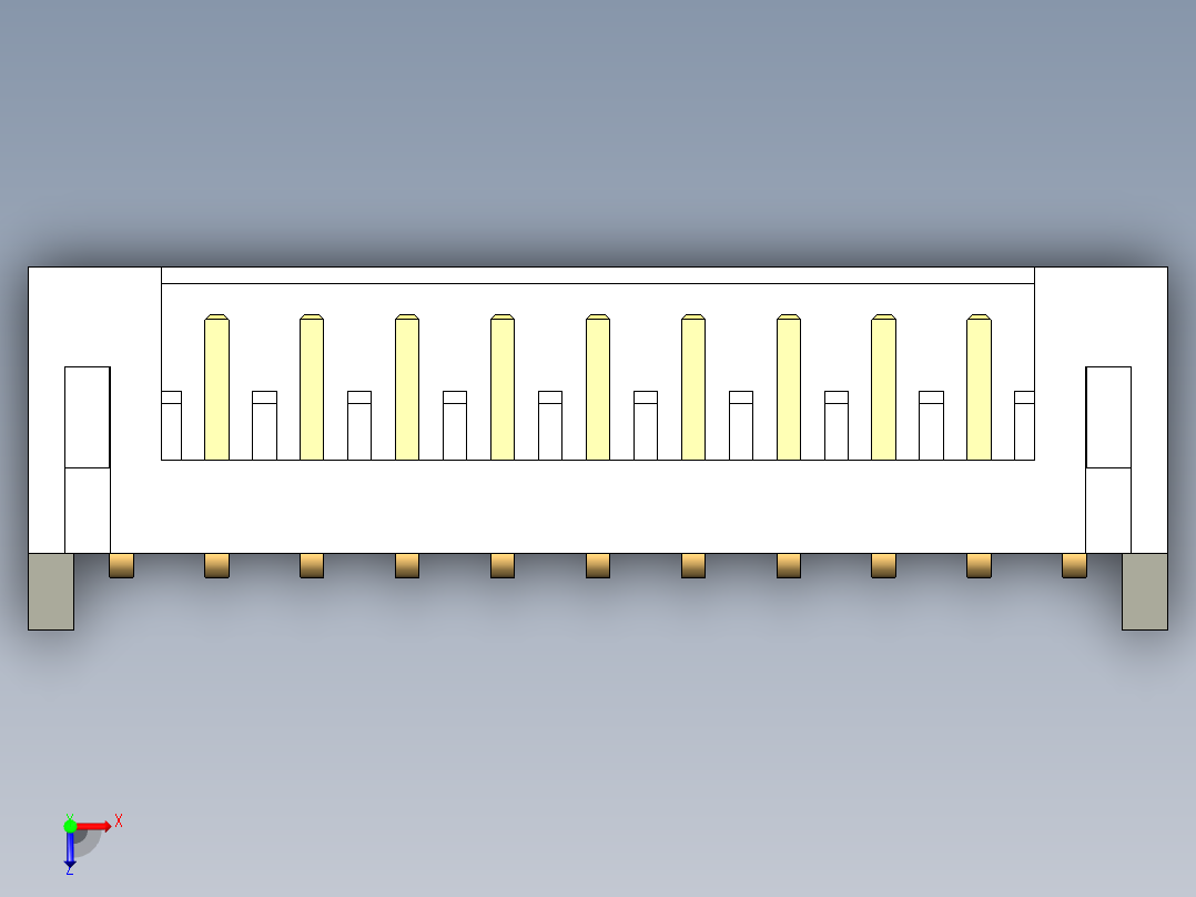 JST-S11B-PH-K-S俯视图