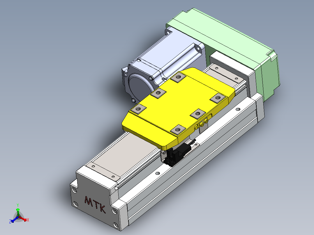GTH内嵌丝杆全封闭GTH8-BL-400W主视图
