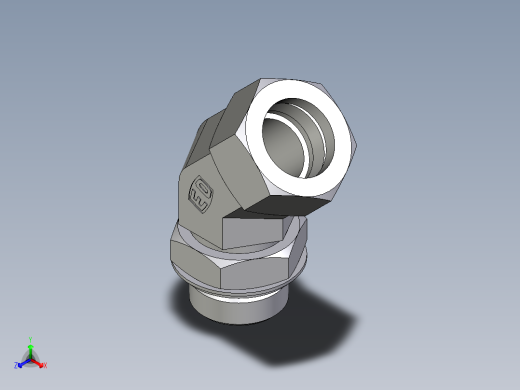 卡套式工业通用硬管接头EO_Adjustable_locknut_45_deg_elbow_VEE28LRCF