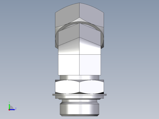 卡套式工业通用硬管接头EO_Adjustable_locknut_45_deg_elbow_VEE28LRCF左视缩略图