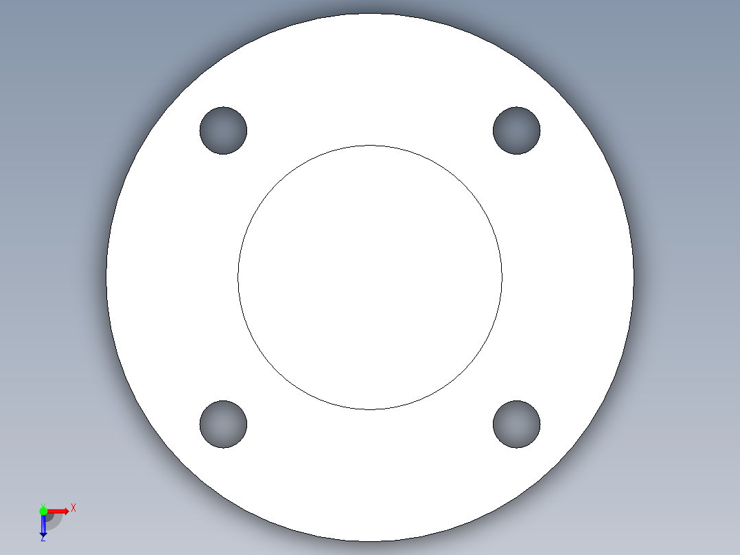 聚氯乙烯配件25-Sch80_Blind Flange_853-025_2.5in俯视图